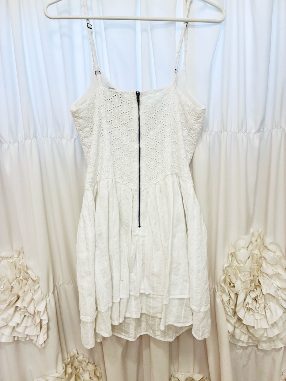 White Eyelet Sundress — Women Dress - Picture 8 of 11